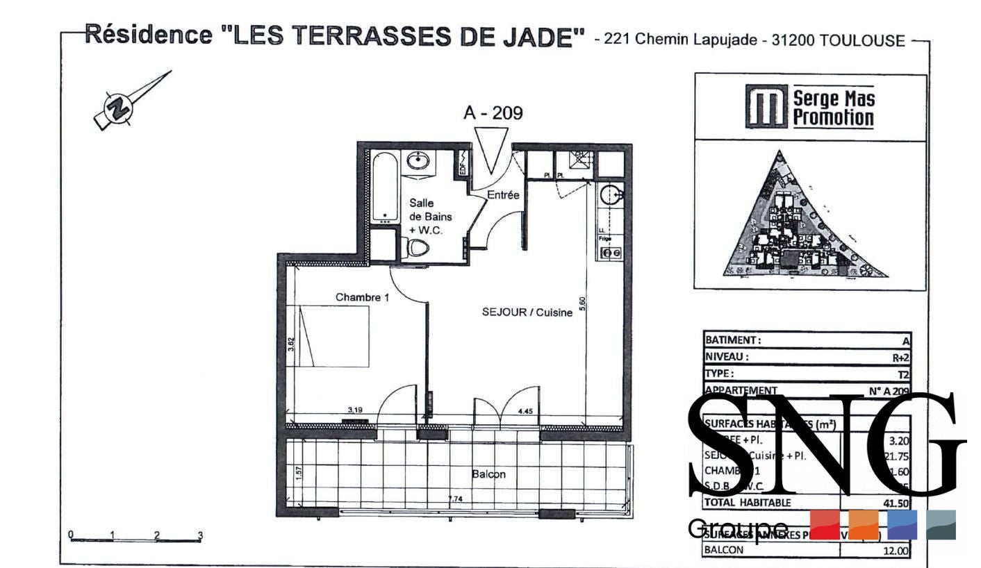 Flat Chemin de Lapujade in Toulouse