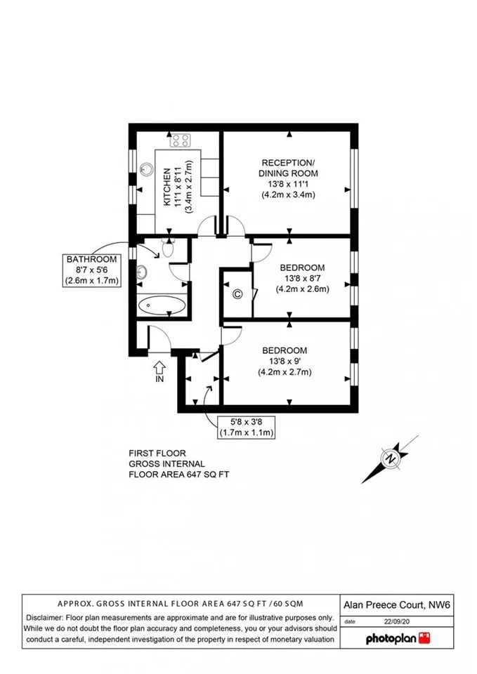 Flat Brondesbury Park in Greater London