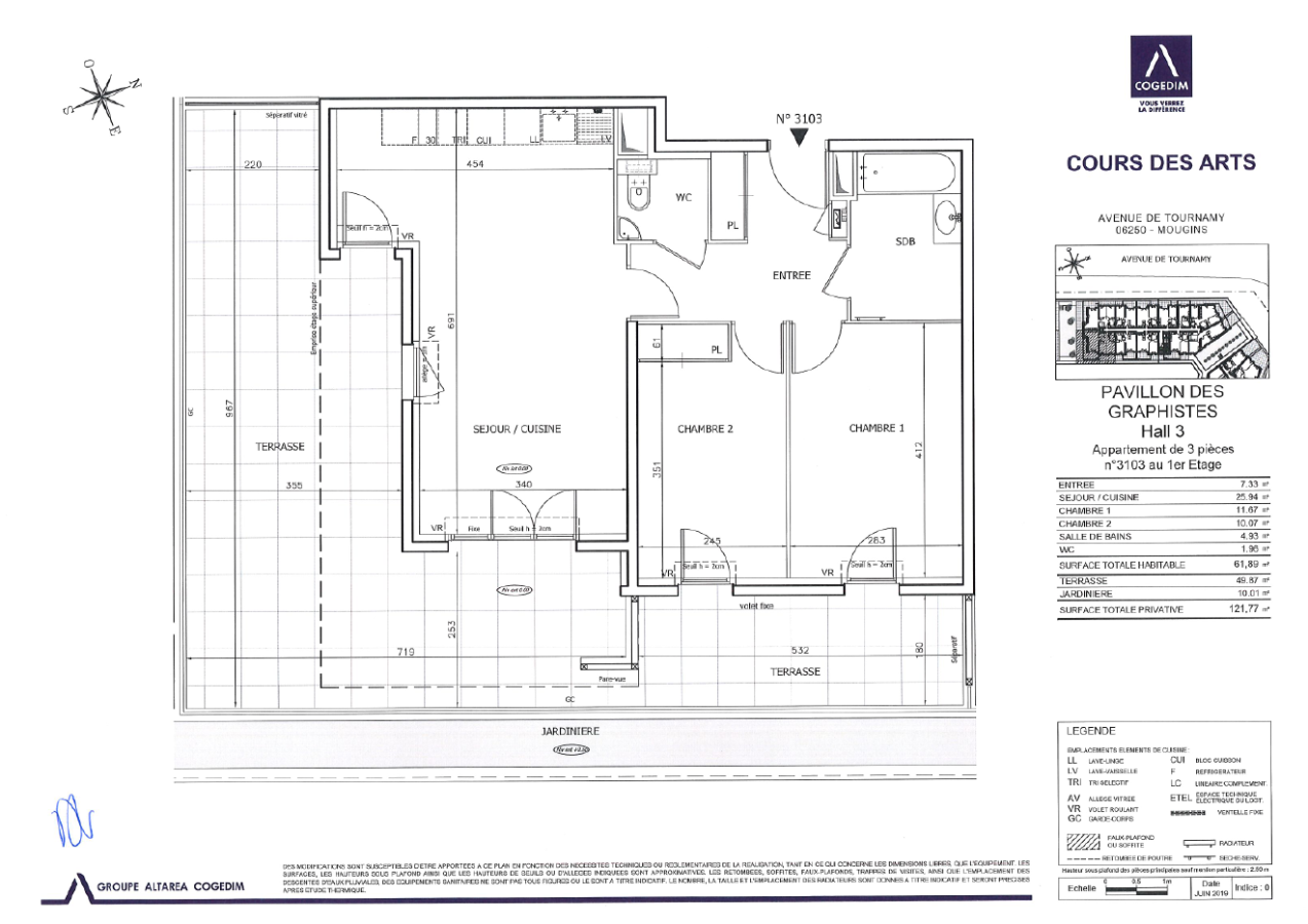 Appartement Cours des Arts à Mougins