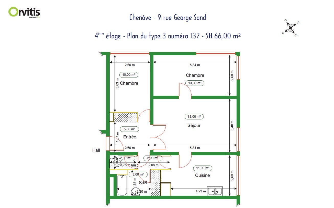 Appartement Rue George Sand à Chenôve