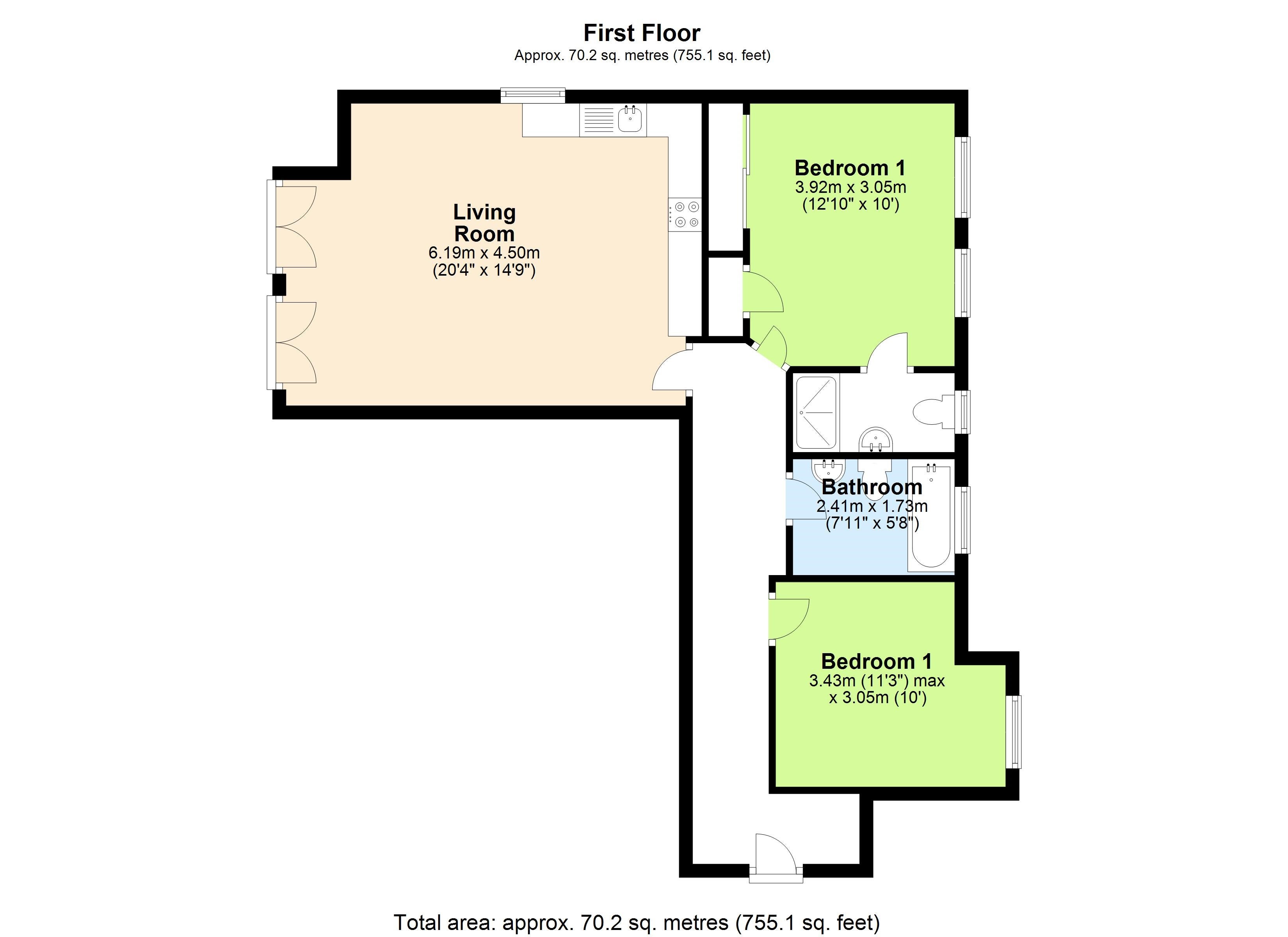 Flat Stevenage Road in North Hertfordshire