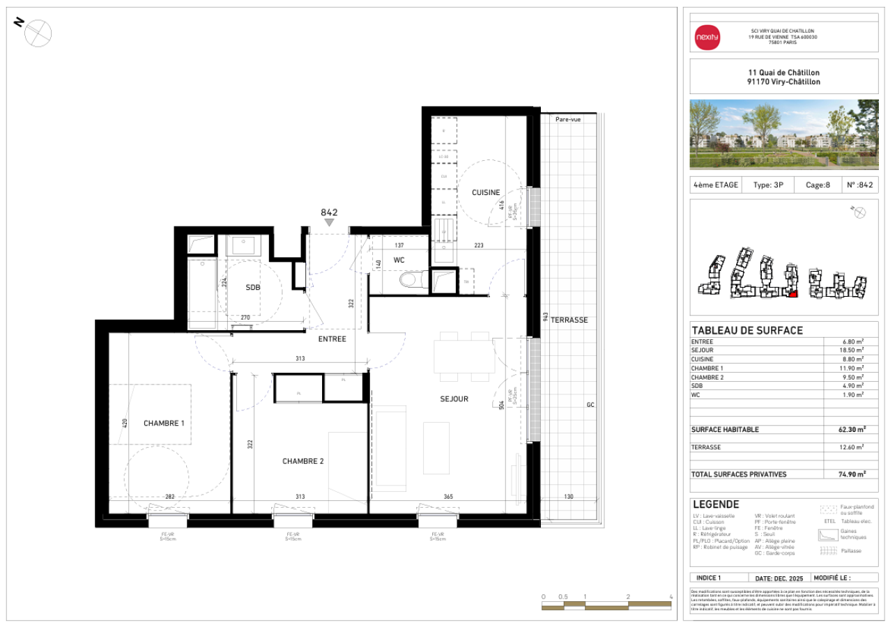 Appartement Quai de Châtillon à Viry-Châtillon