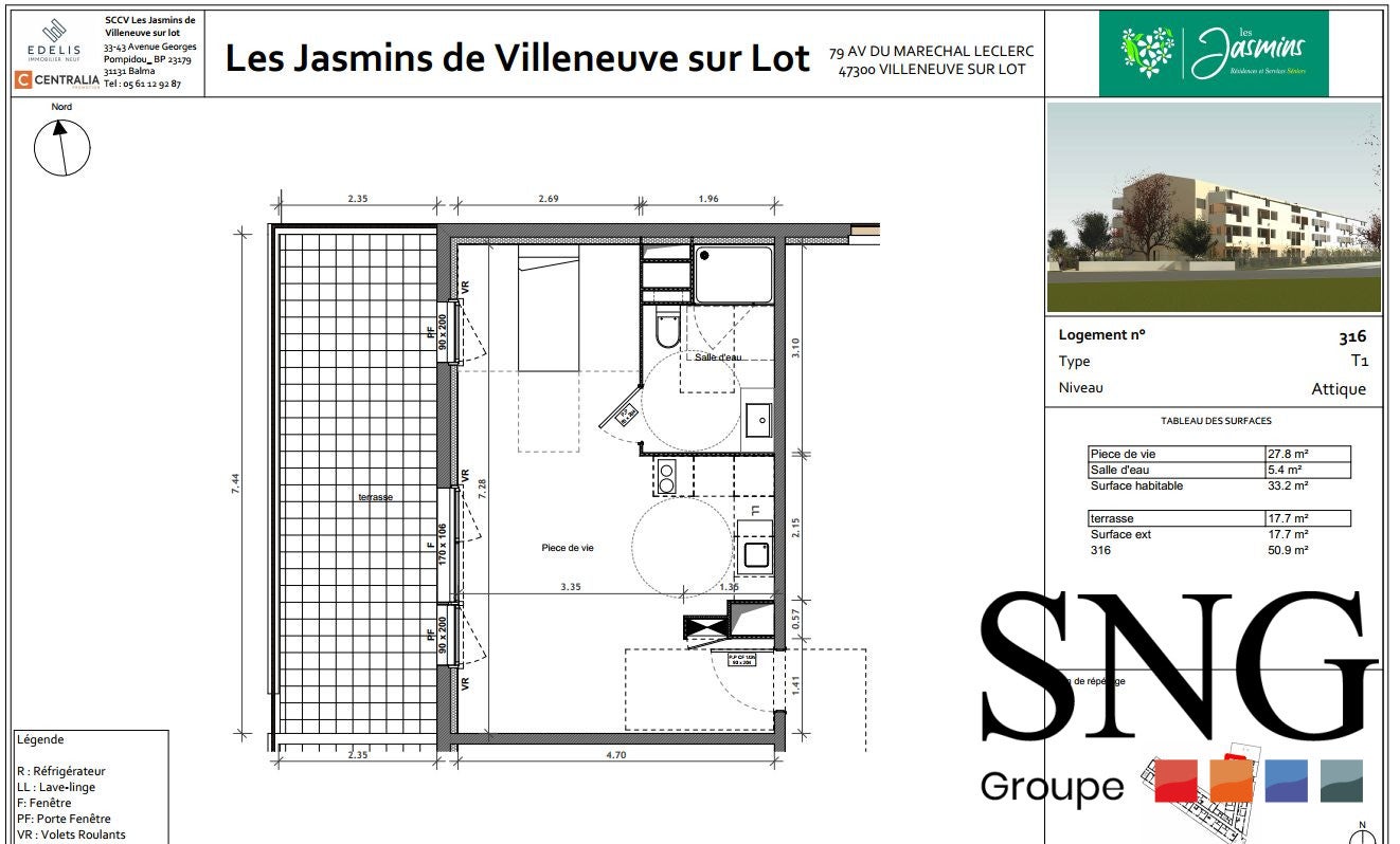 Appartement Avenue du Maréchal Leclerc à Villeneuve-sur-Lot
