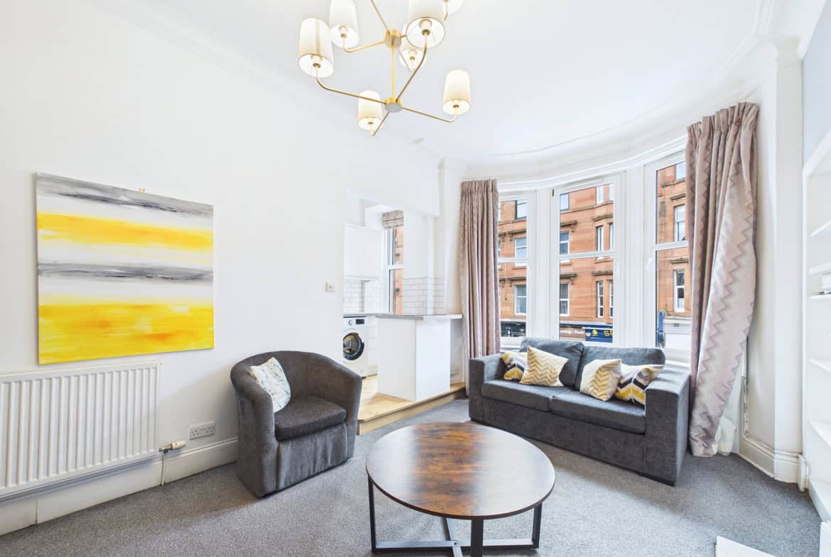 Flat Byres Road in Glasgow