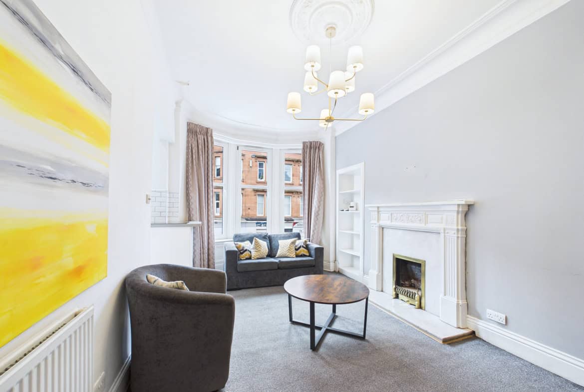 Flat Byres Road in Glasgow