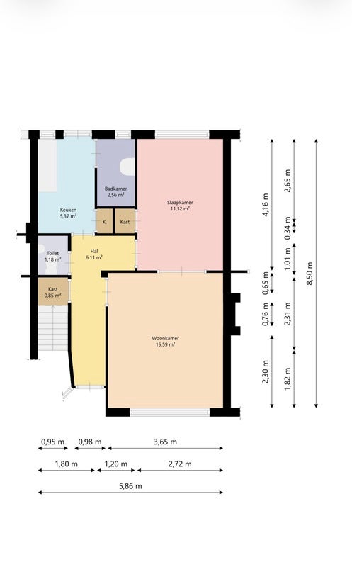 Appartement Sandenburgstraat 11
