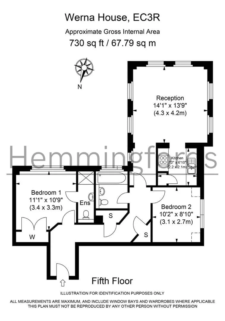 Flat Botolph Lane in City of London