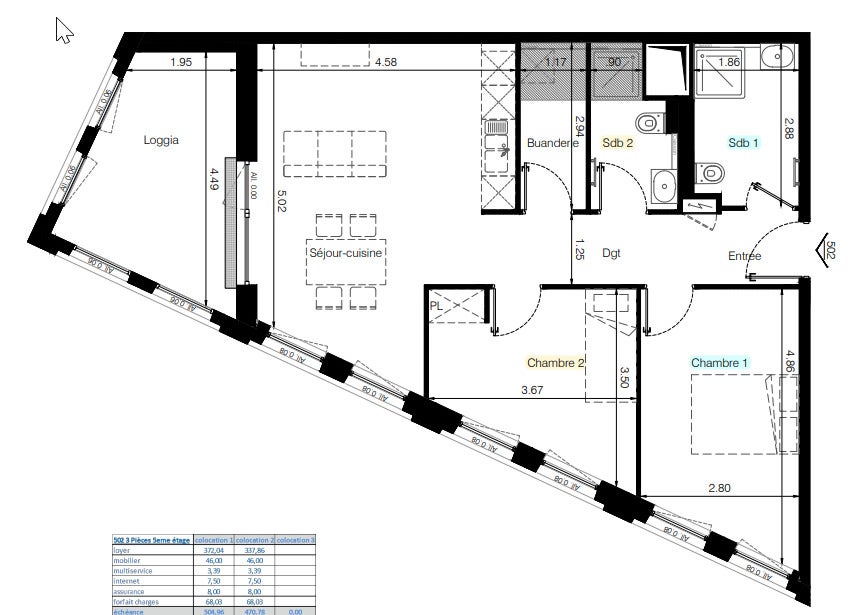 Room Route de Vienne in Strasbourg