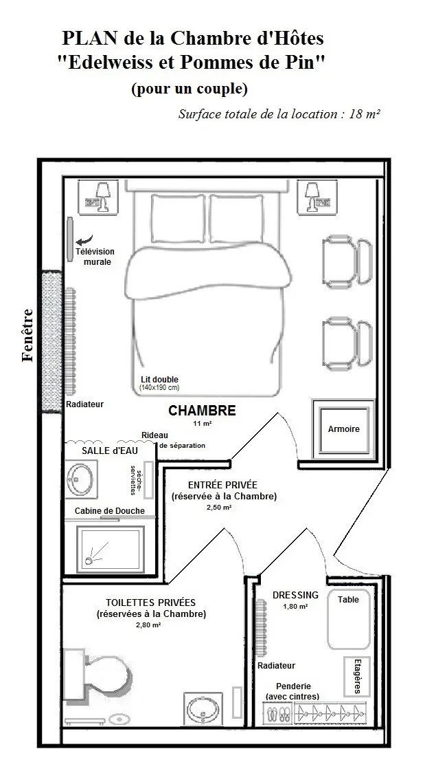 Chambre Sentier des Grangettes à Notre-Dame-de-Bellecombe