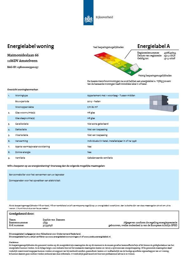 Flat Maimonideslaan in Amstelveen