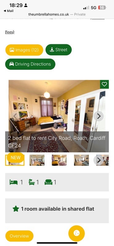 Flat Pearson Street in Cardiff