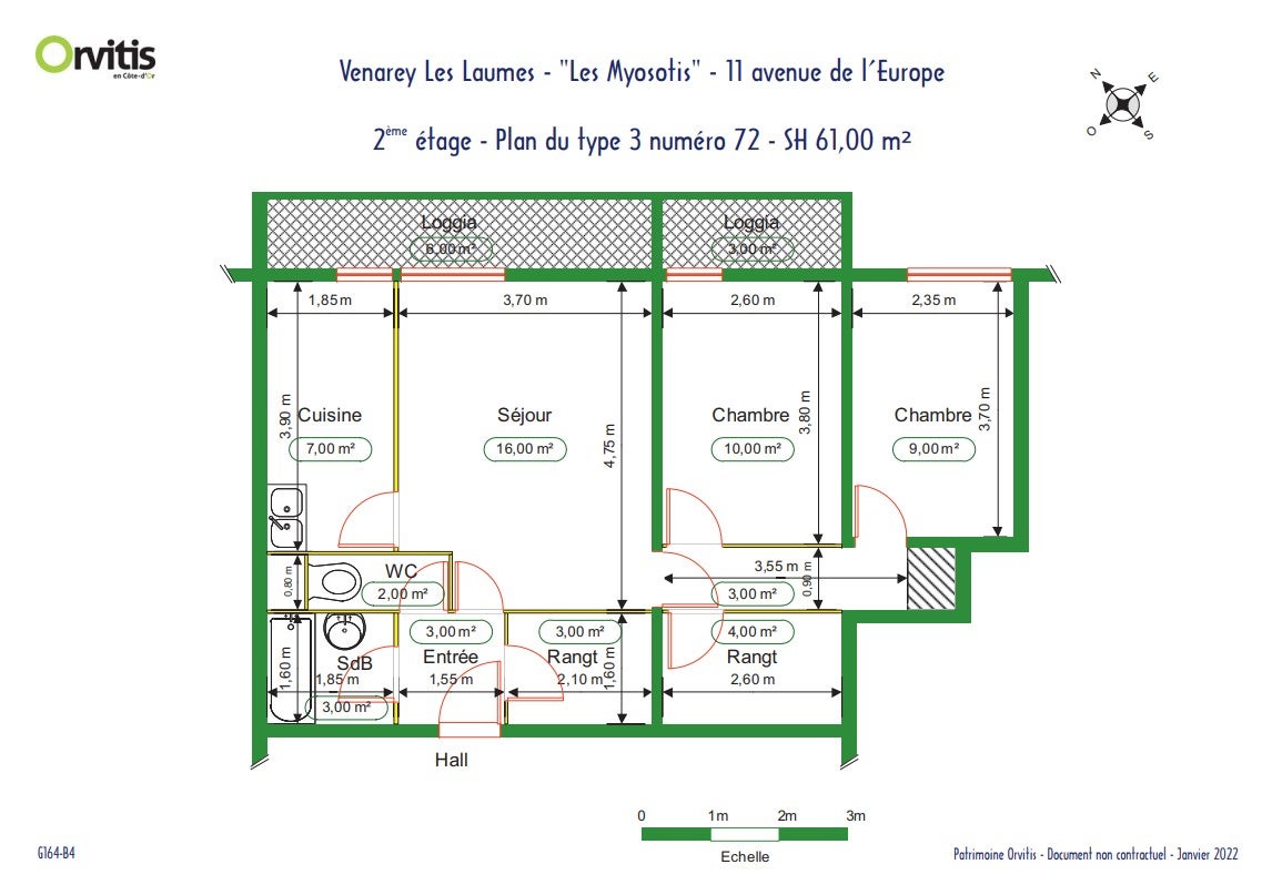 Flat Avenue de l'Europe in Venarey-les-Laumes