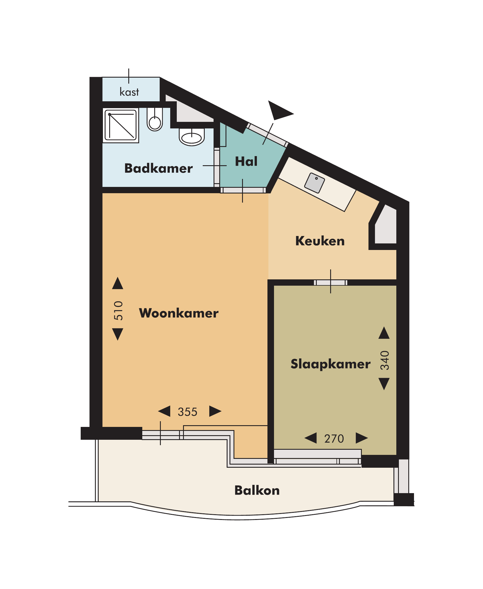 Appartement Admiraal de Ruyterweg 199 in Rotterdam