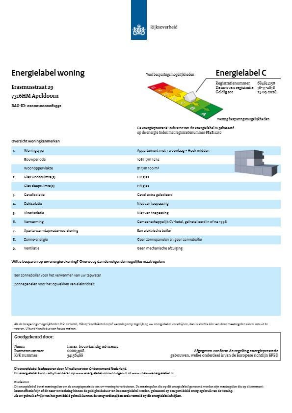Flat Erasmusstraat in Apeldoorn