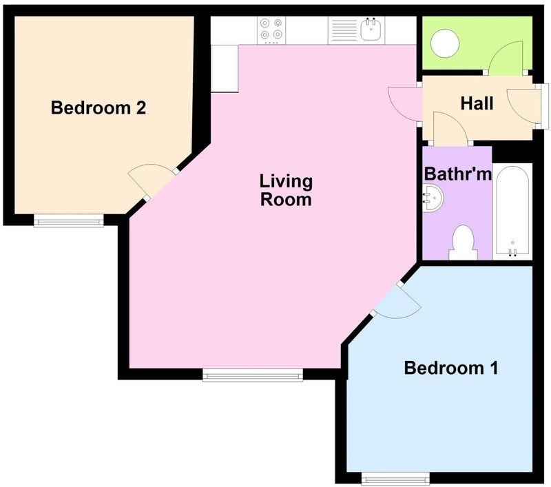 Room Brook Court in Nottingham