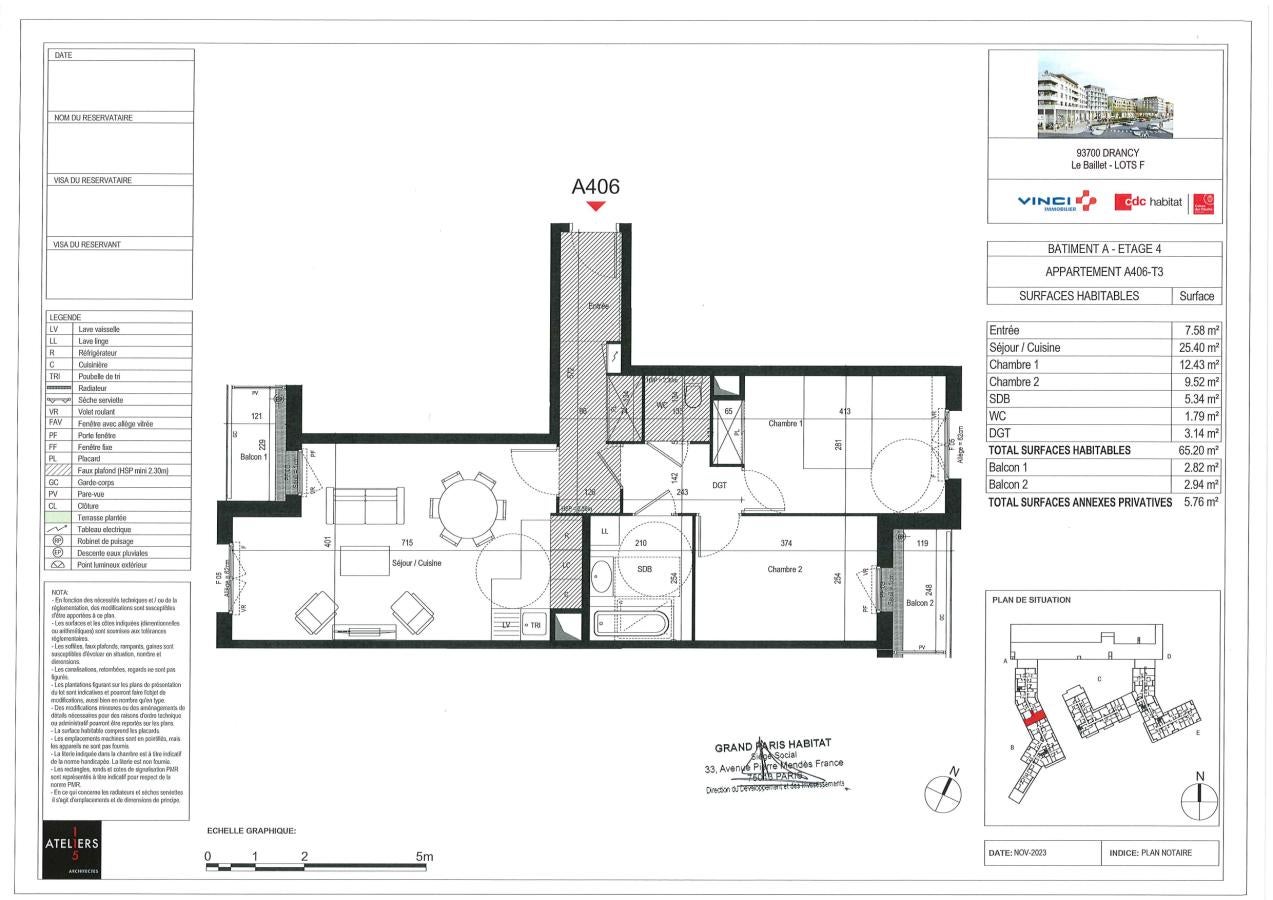 Appartement Avenue Marceau à Drancy