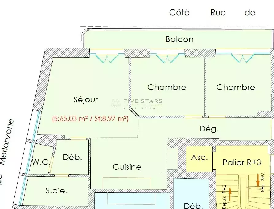 Flat Rue de la Buffa in Nice