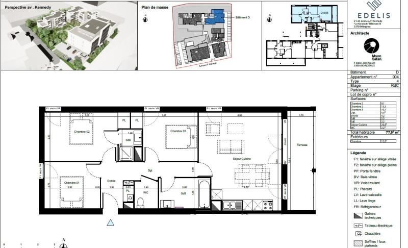Appartement Avenue du Président John Fitzgerald Kennedy à Lormont