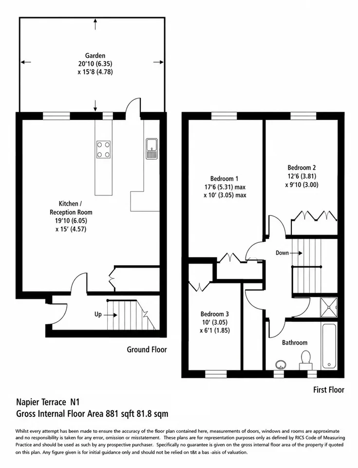 Flat Napier Terrace in Greater London