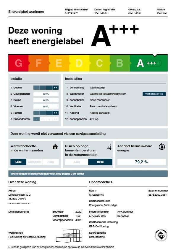 Appartement Eendrachtlaan 42 B in Utrecht