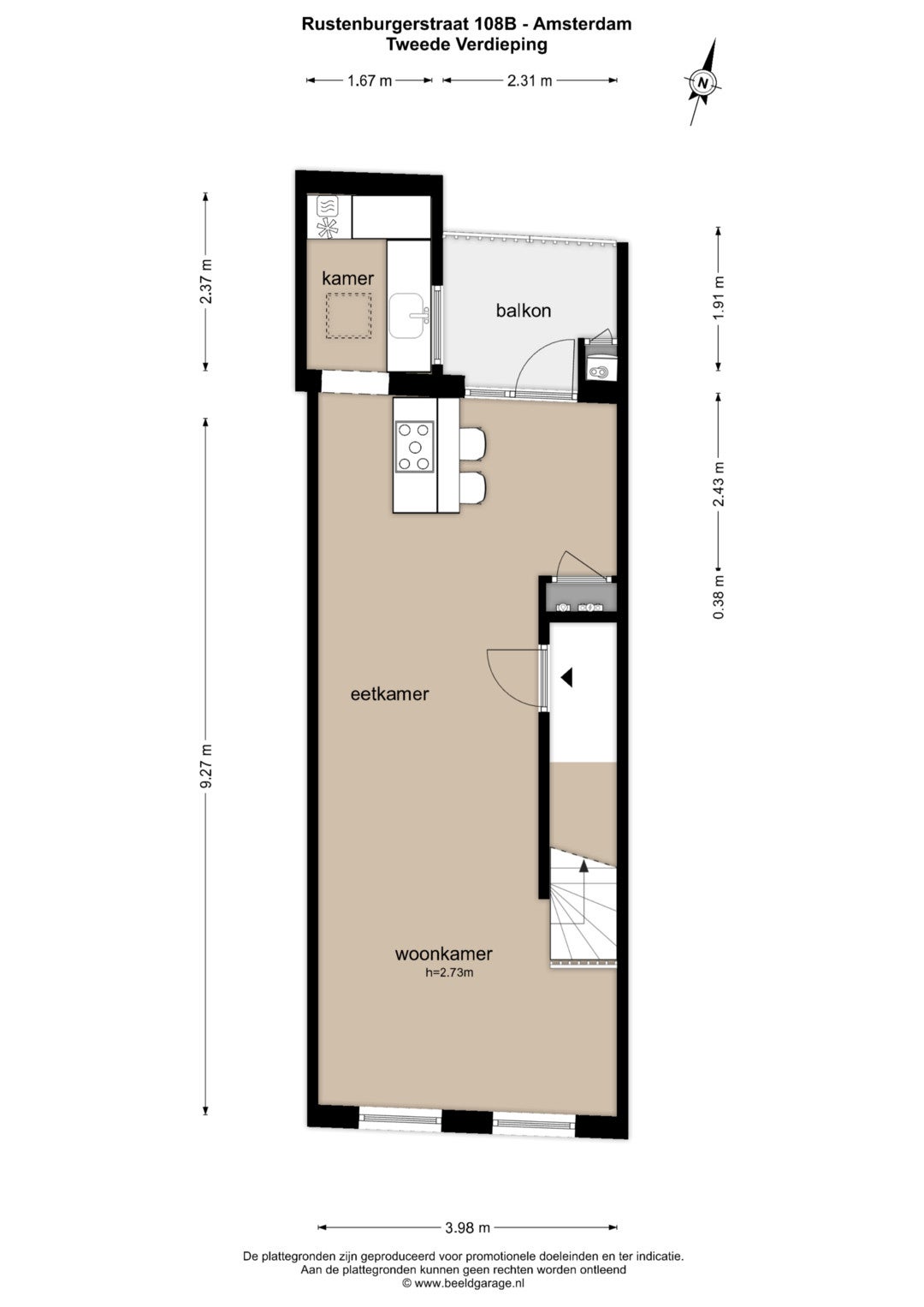 Appartement te koop: Rustenburgerstraat 108B, Amsterdam