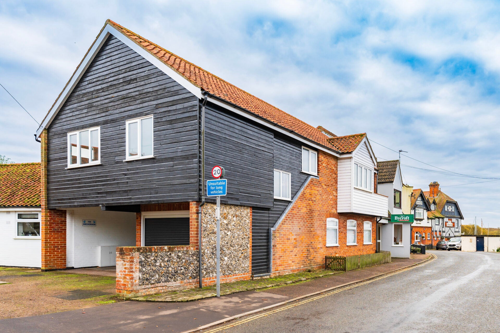 Flat Lower Street in North Norfolk