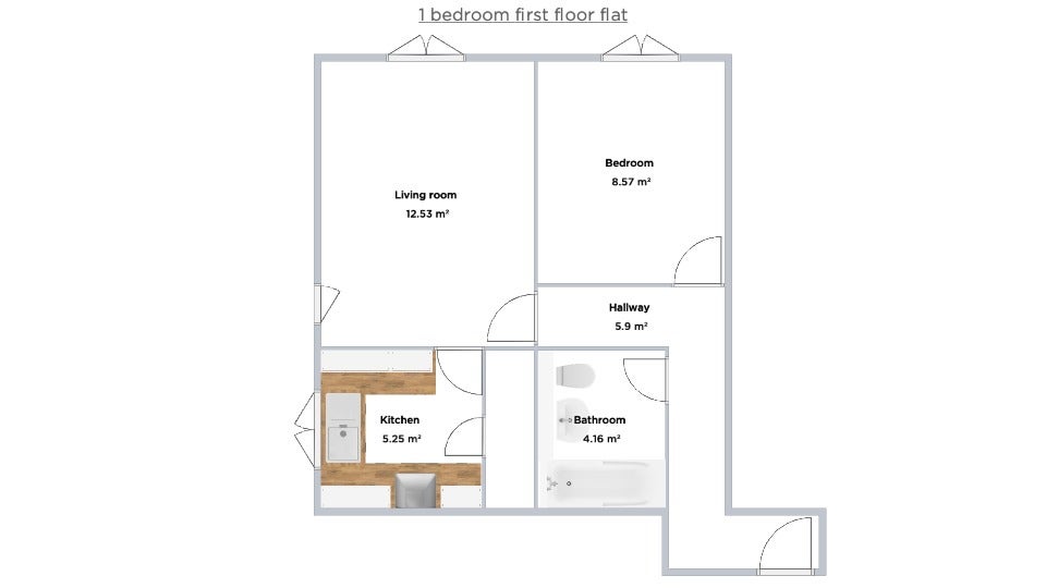 Flat Northumberland Road in Greater London
