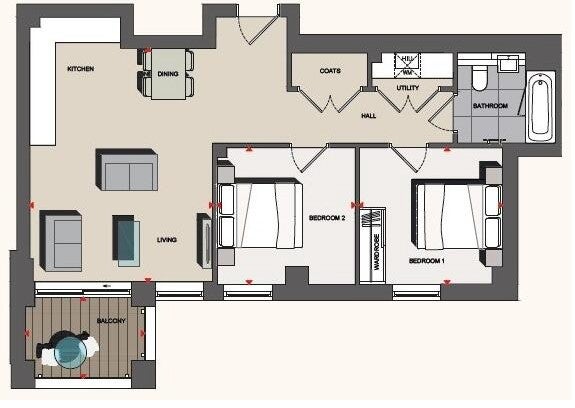 Flat Pegler Square in Greater London