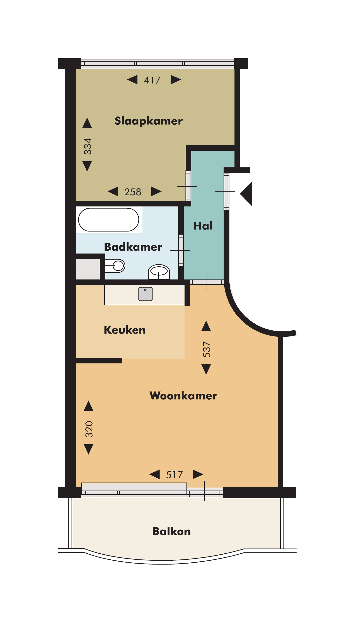 Appartement Linker Rottekade 125 in Rotterdam