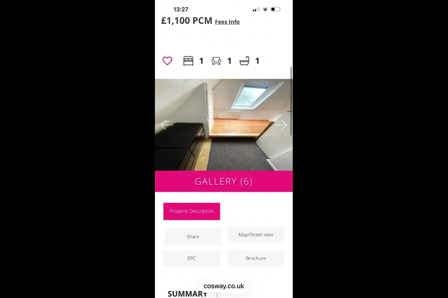 Flat Stanmore Hill in Greater London