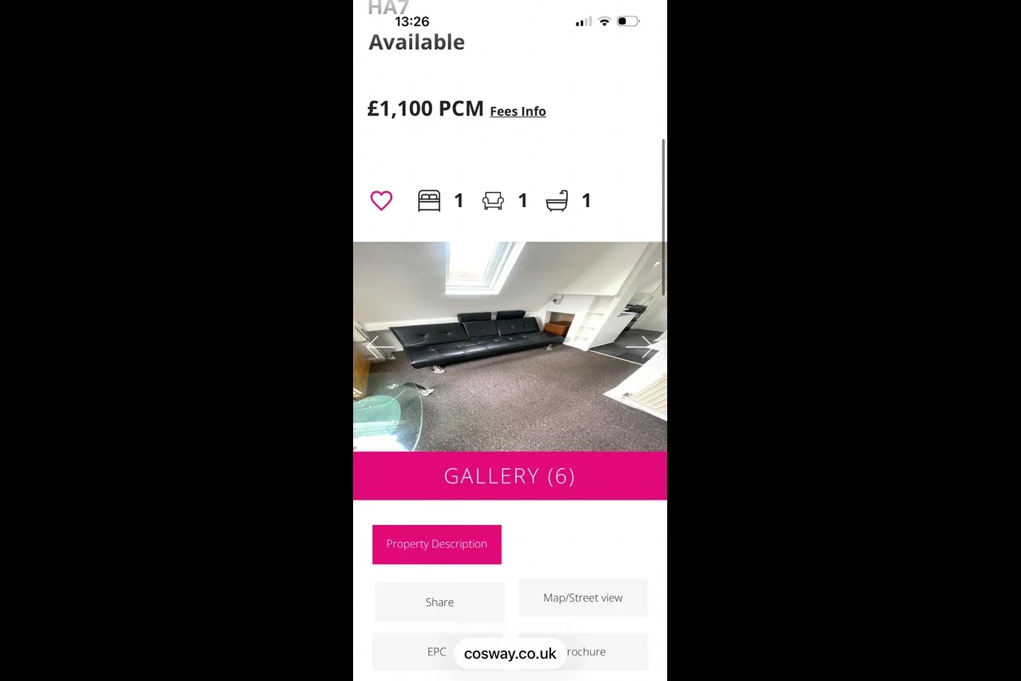 Flat Stanmore Hill in Greater London