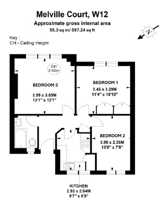 Flat Cathnor Road in Greater London
