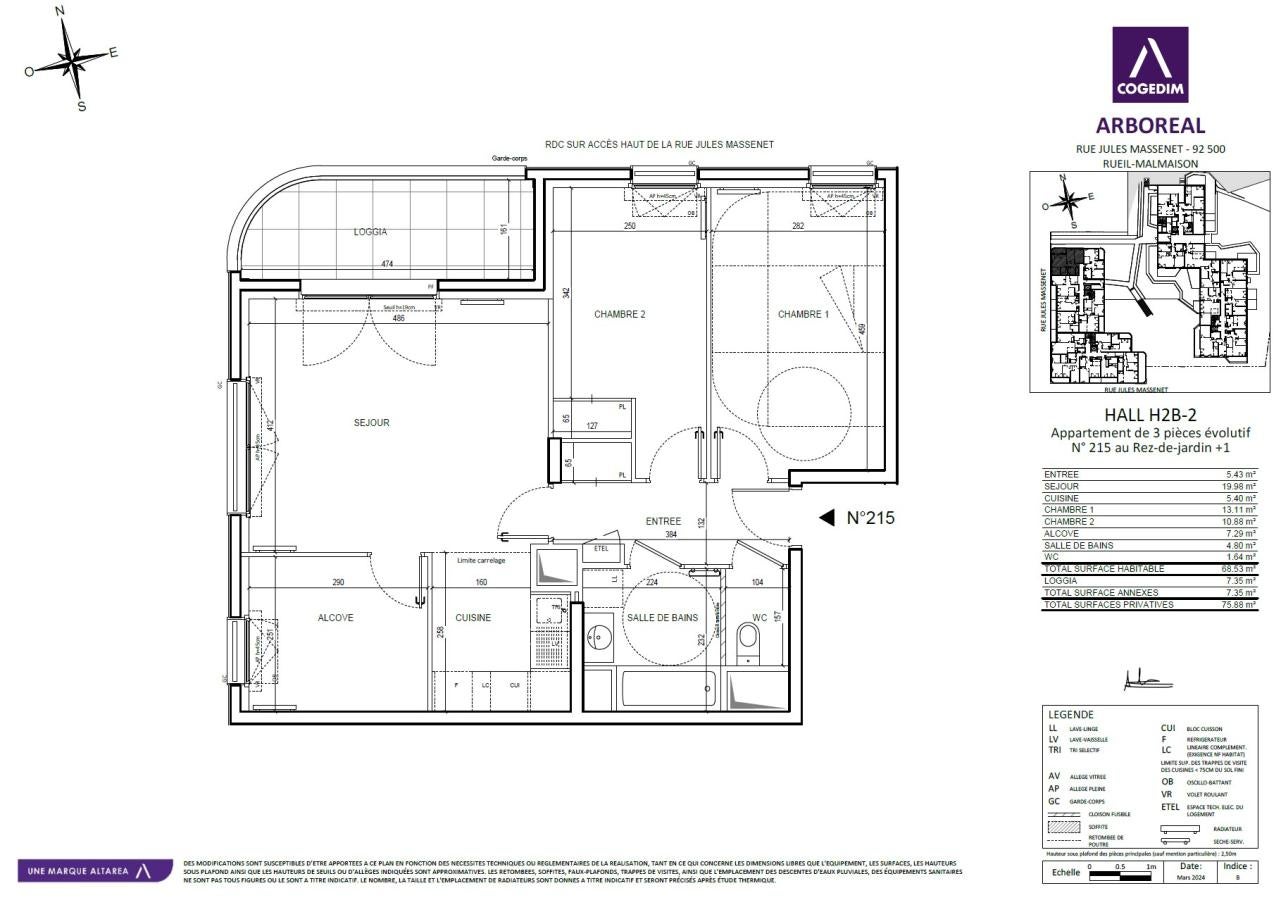 Appartement Rue Jules Massenet à Rueil-Malmaison