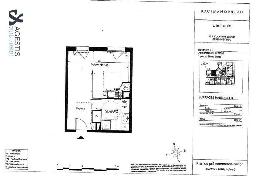 Appartement Rue Louis Saulnier à Meyzieu