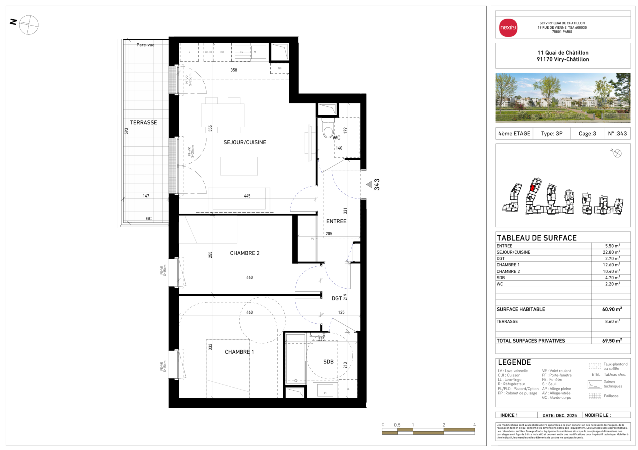 Appartement Quai de Châtillon à Viry-Châtillon