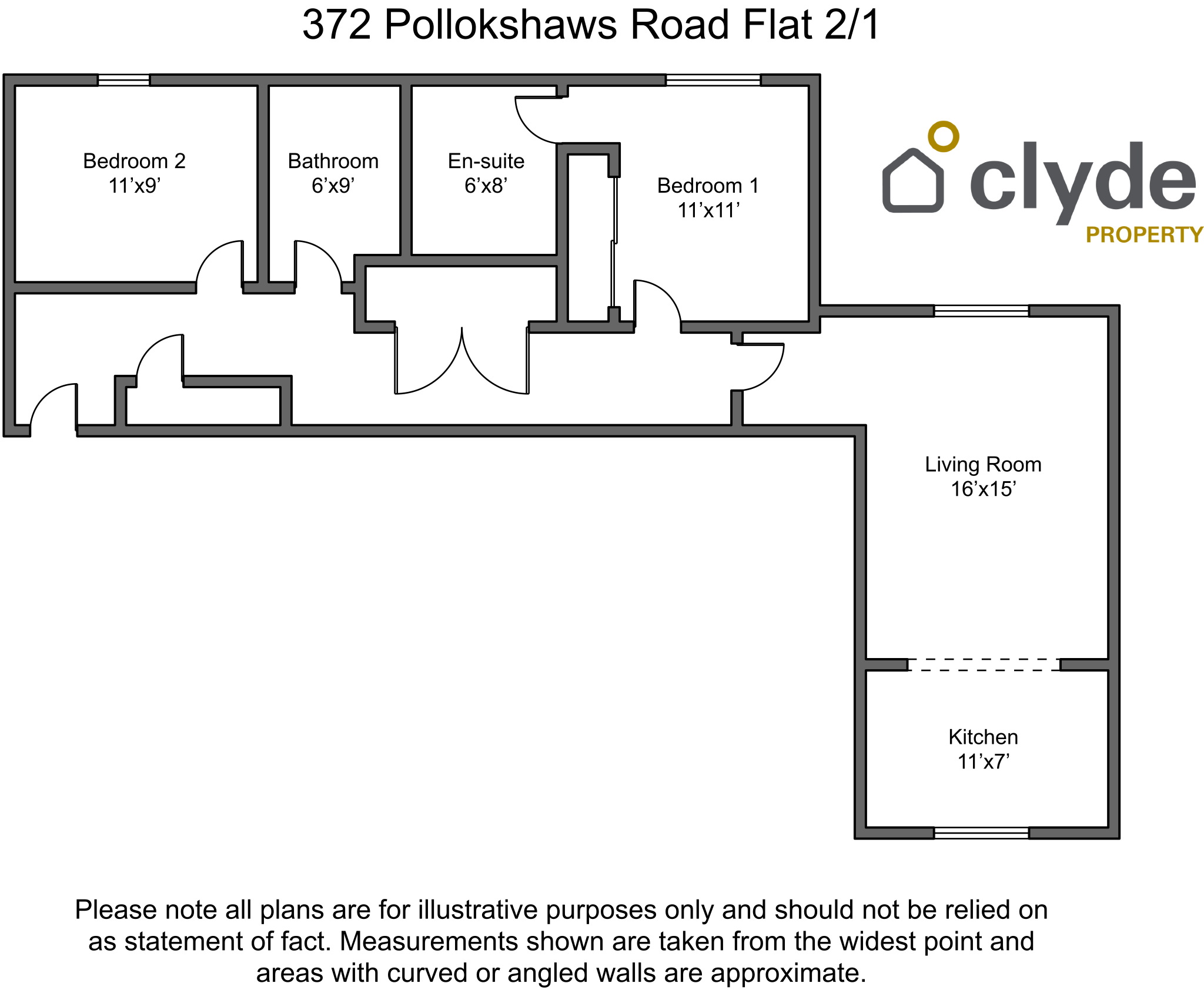 Flat Pollokshaws Road in Glasgow