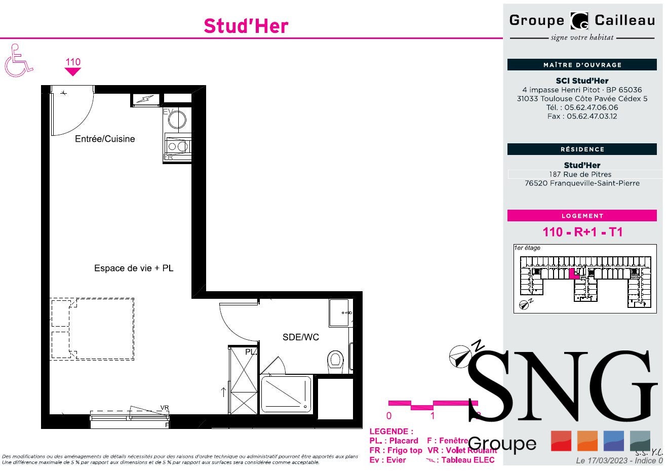 Flat D 95 in Franqueville-Saint-Pierre