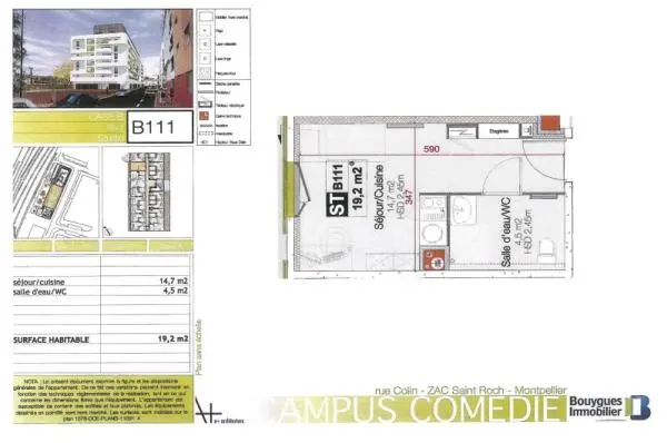 Appartement Rue Colin à Montpellier