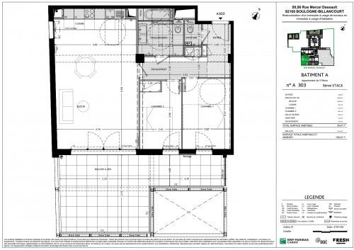 Flat Rue Marcel Dassault in Boulogne-Billancourt
