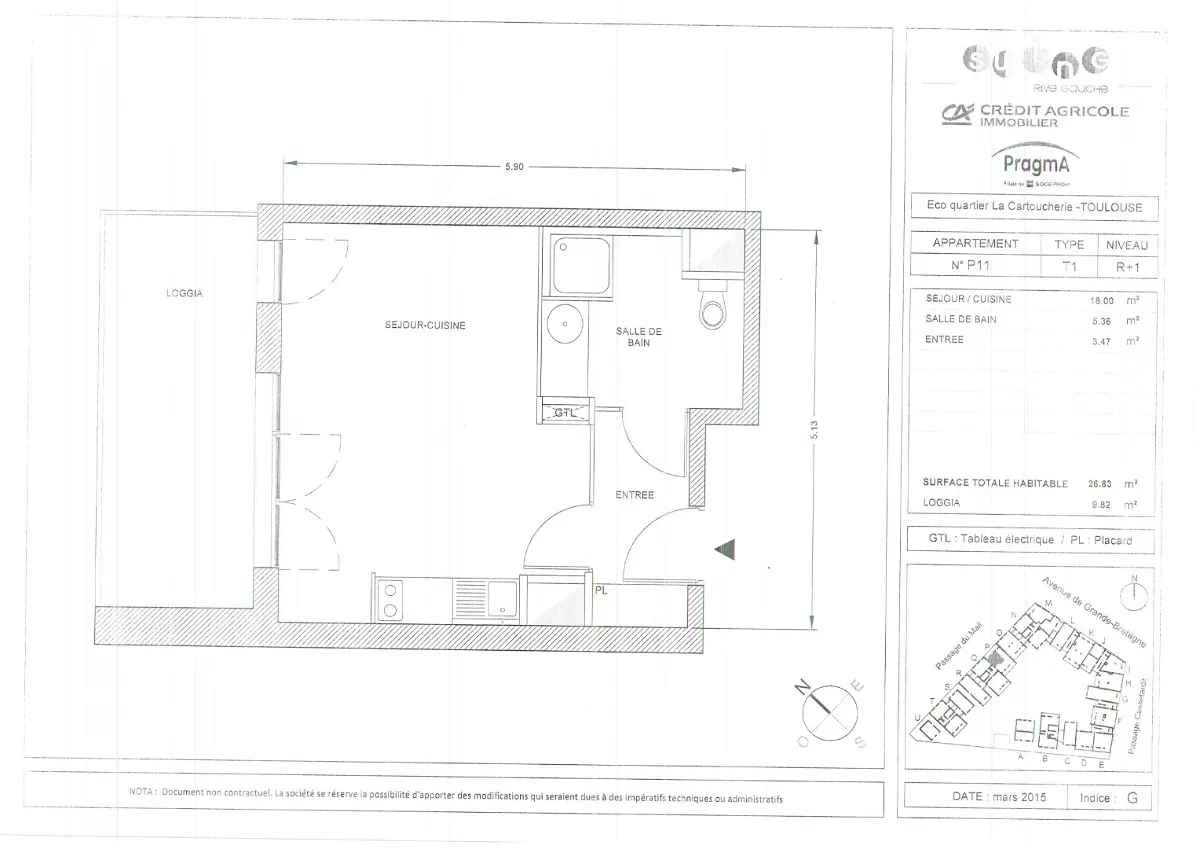 Appartement Allée Jacqueline de Romilly à Toulouse
