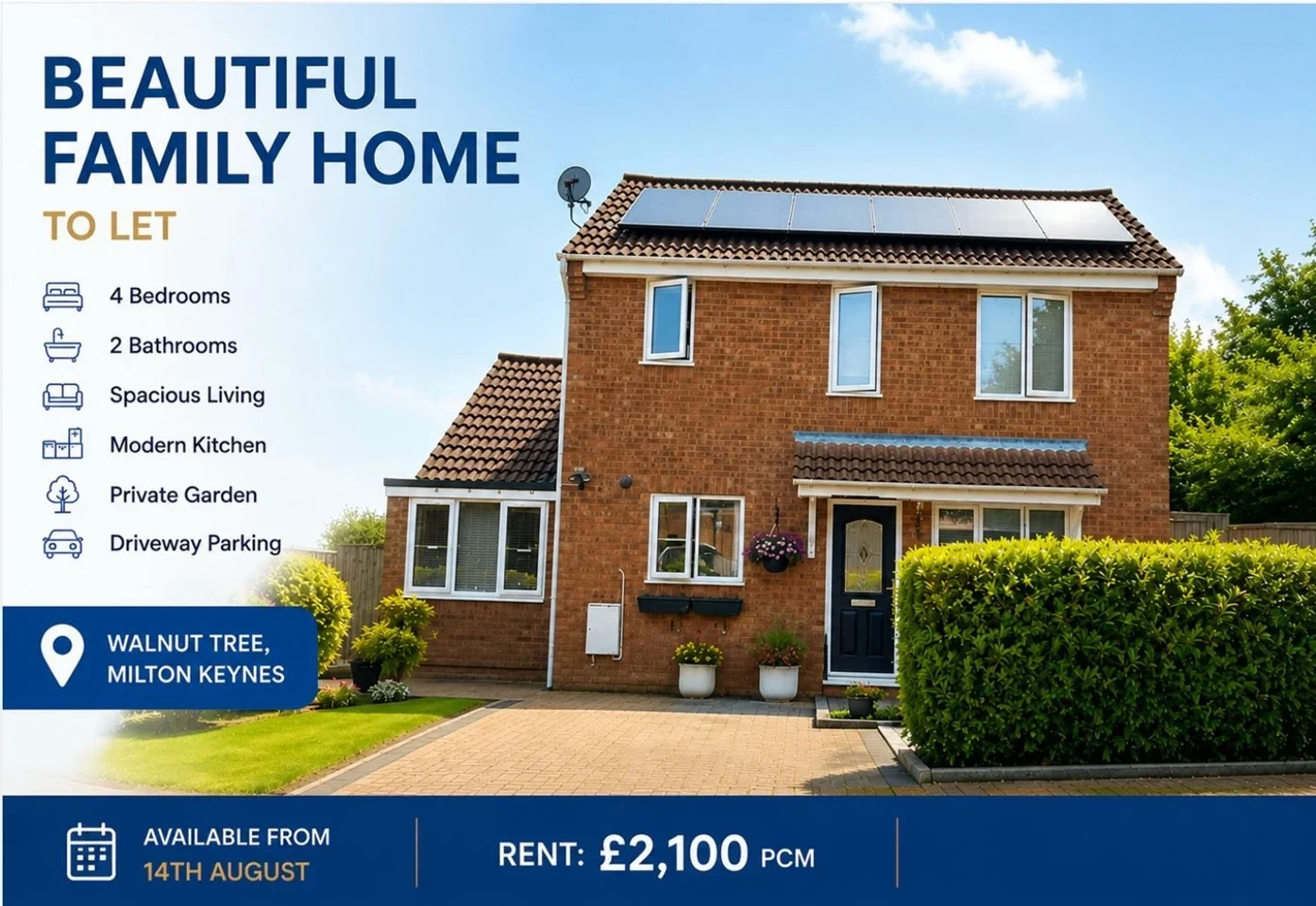 House Rosebay Close in Milton Keynes