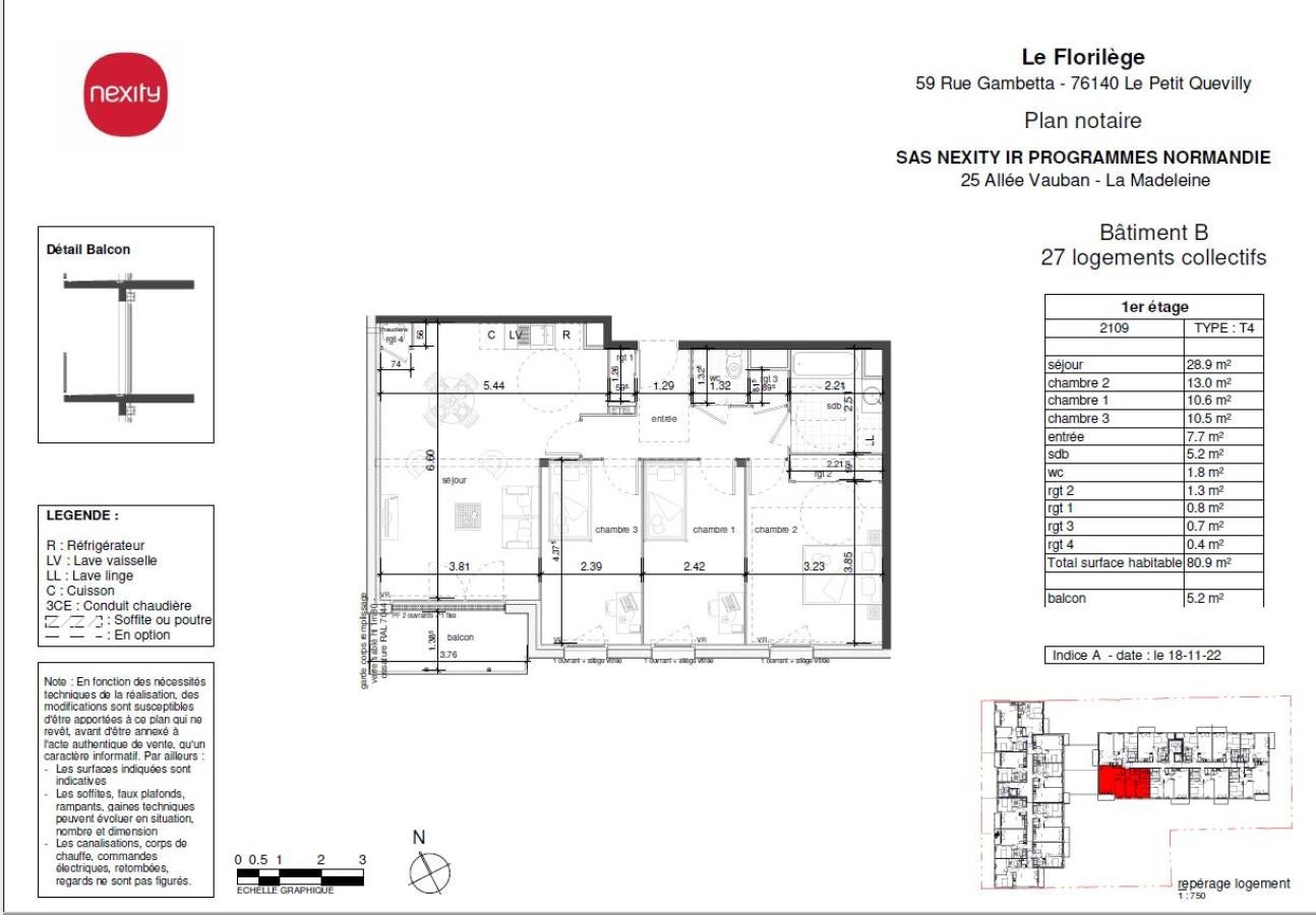 Appartement Rue Albert Thomas à Le Petit-Quevilly