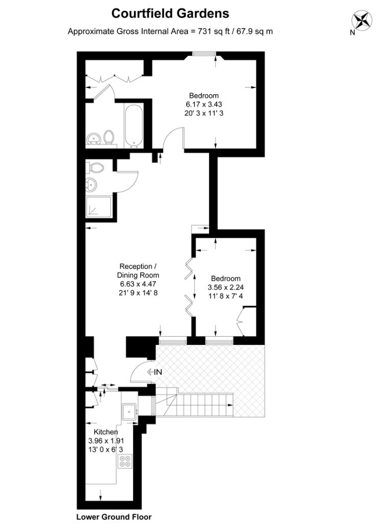 Flat Collingham Gardens in Greater London