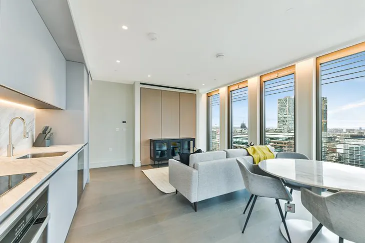 Flat Bishopsgate in City of London