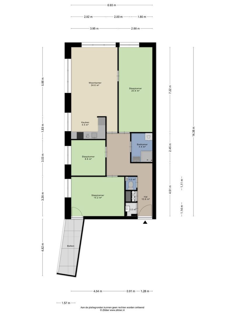 Appartement Noord West Buitensingel 16 B in Den Haag