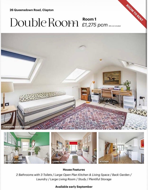 Room Queens Down Road in Greater London