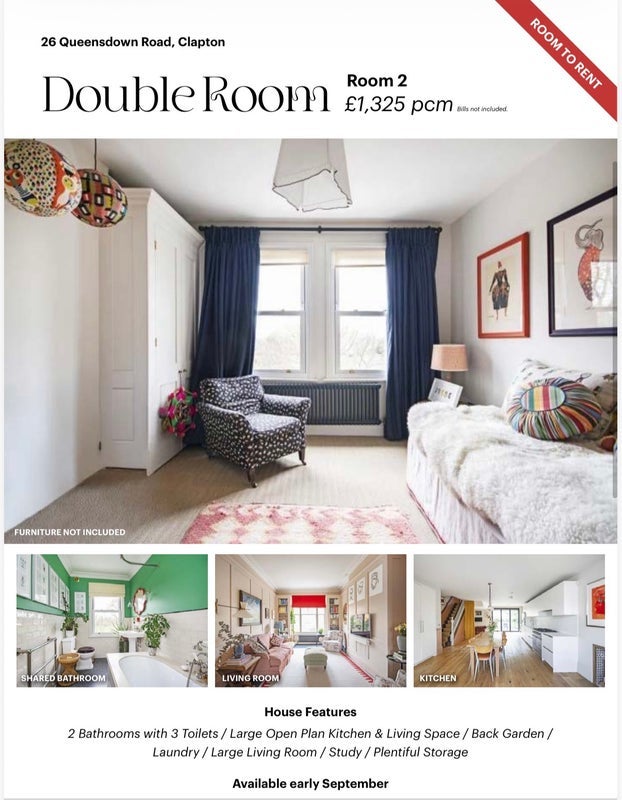 Room Queens Down Road in Greater London