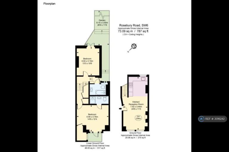 Flat Rosebury Road in Greater London
