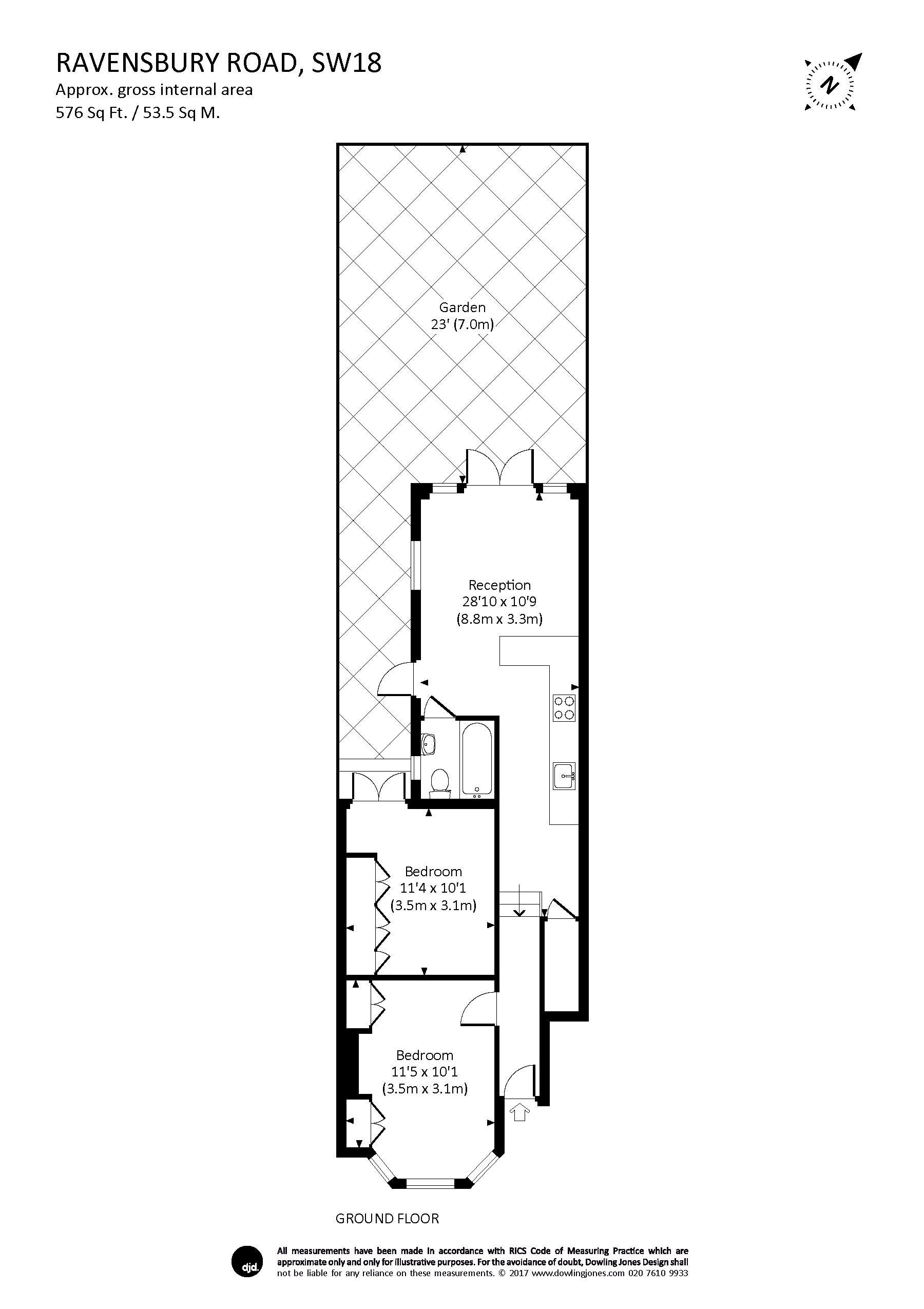 Flat Ravensbury Road in Greater London