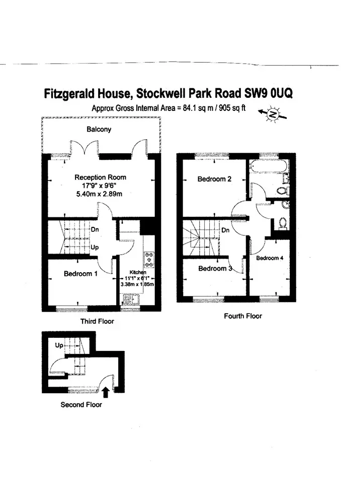 Flat Stockwell Park Road in Greater London